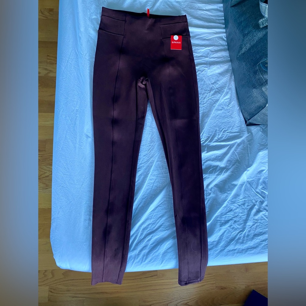 Spanx Faux Suede Leggings - Tall M - NWT